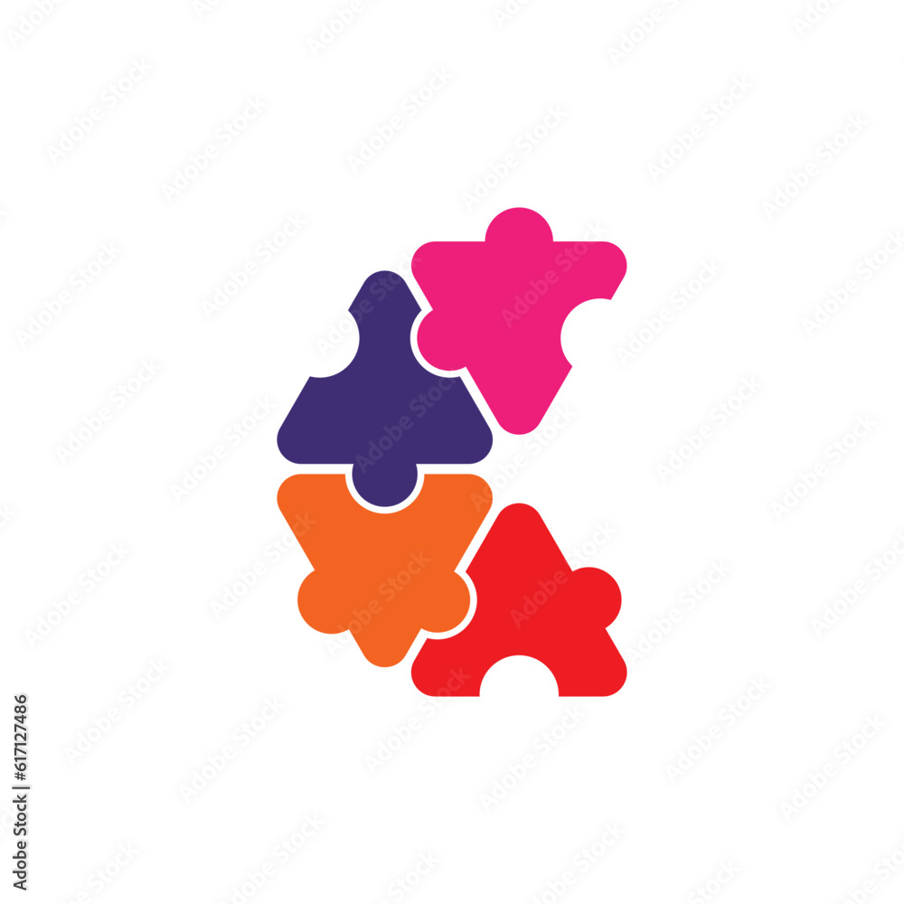 Puzzle logo icon, vector illustration design template. Puzzle logo icon, vector illustration design template.