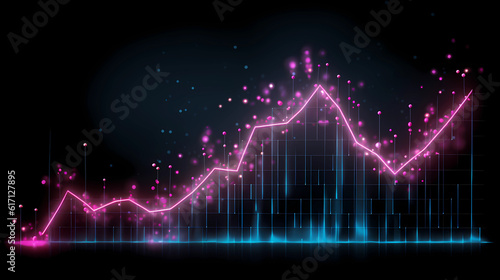 Plexus Graph Chart Black Neon Background Digital Desktop Wallpaper HD 4k Network Nodes Lines