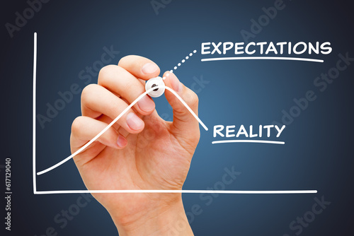 Expectations vs Reality Disappointment Concept