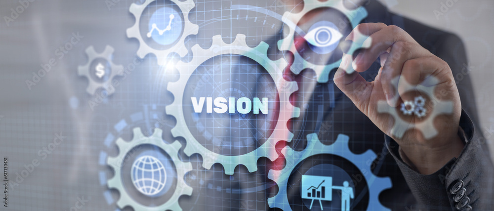 Vision on digital screen. Business Finance Technology concept Vision on digital screen. Business Finance Technology concept