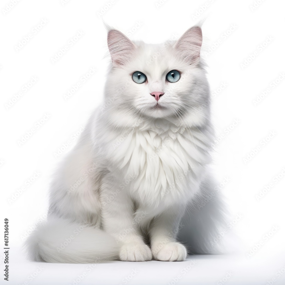 photo cat on a white background photo cat on a white background