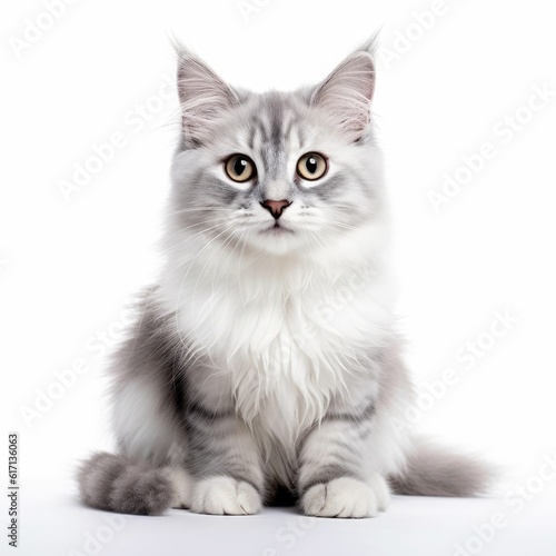 photo cat on a white background