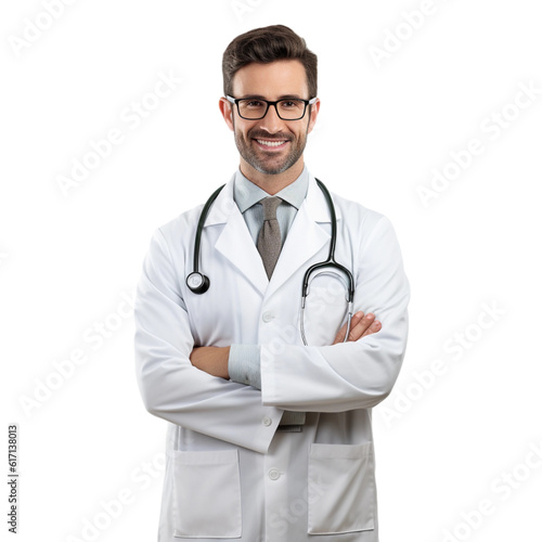 friendly doctor isolated on transparent background photo