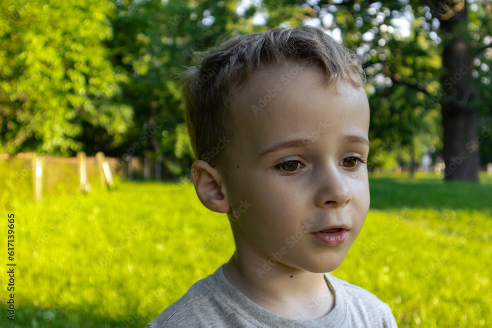 Portrait of a boy with an enthusiastic expression on his face Portrait of a boy with an enthusiastic expression on his face