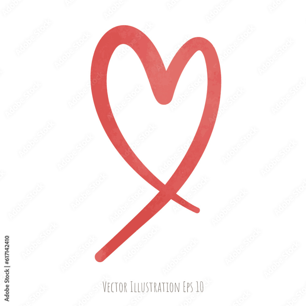 Heart hand drawn isolated on white background ,vector illustration EPS 10 Heart hand drawn isolated on white background ,vector illustration EPS 10