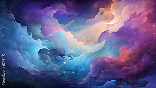 Abstract bright glitter blue aqua and violet background