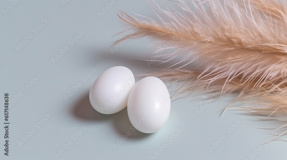 Homemade chicken eggs in hay and a wicker basket with feathers, chicken coop, high-protein dietary product, cooking ingredient Generative AI
Homemade chicken eggs in hay and a wicker basket with feathers, chicken coop, high-protein dietary product, cooking ingredient Generative AI