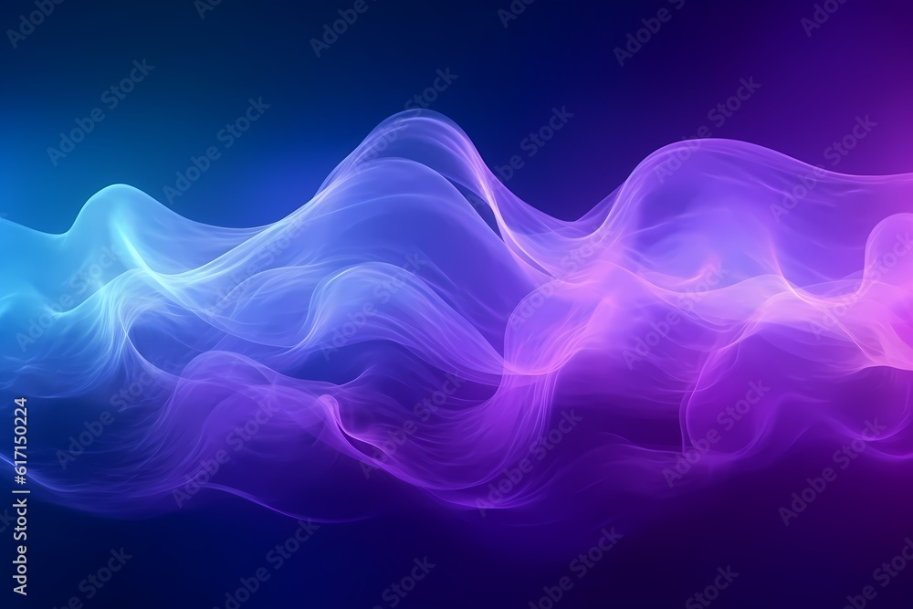 Abstract blue and purple smoke on blue background. Generative AI Abstract blue and purple smoke on blue background. Generative AI
