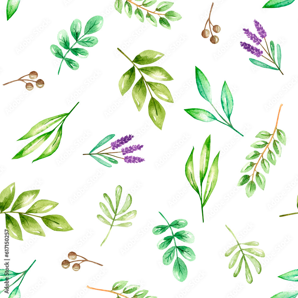 Seamless pattern with leaves Seamless pattern with leaves