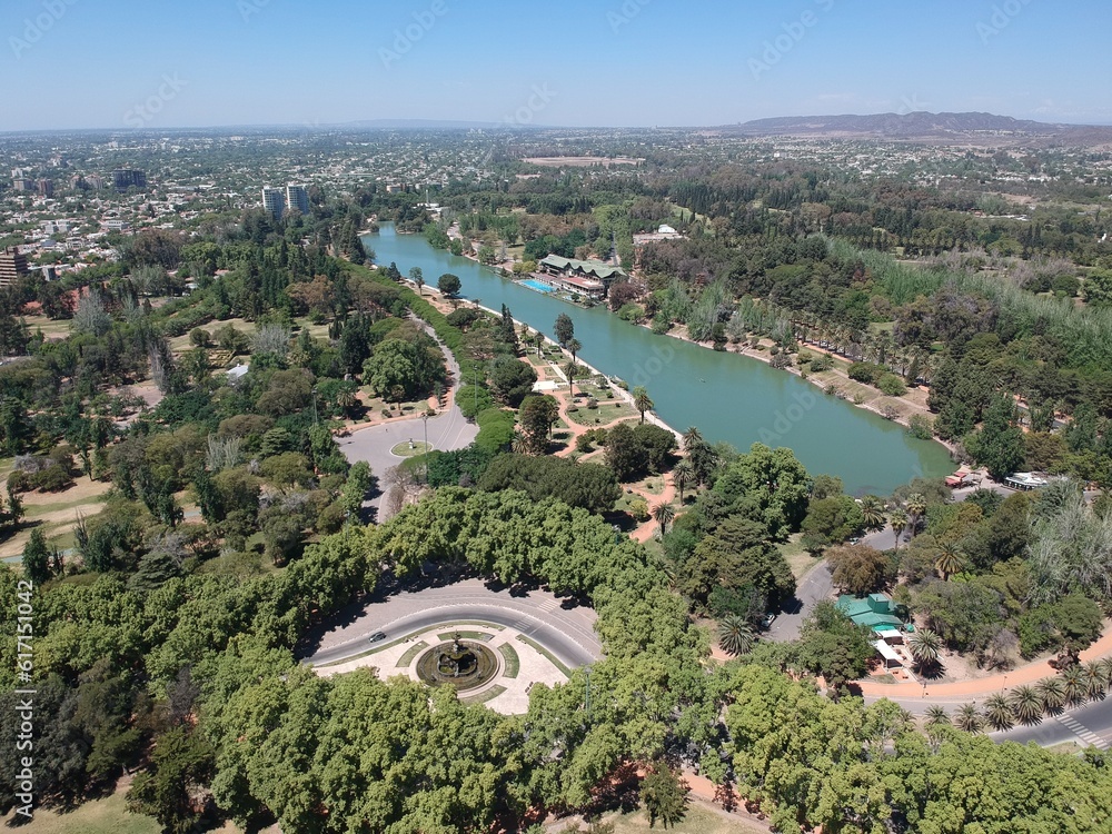 Mendoza Argentina october 24 2019: parque general san Martín.