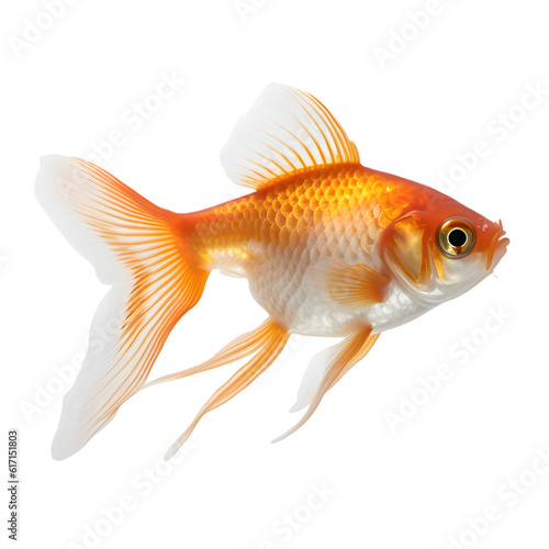 Leinwand Poster goldfish isolated on white transparent background