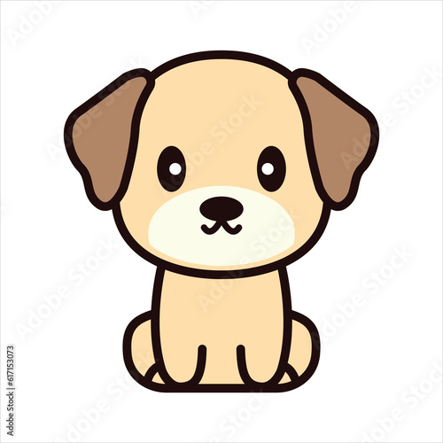 Cartoon cute dog vector illustration