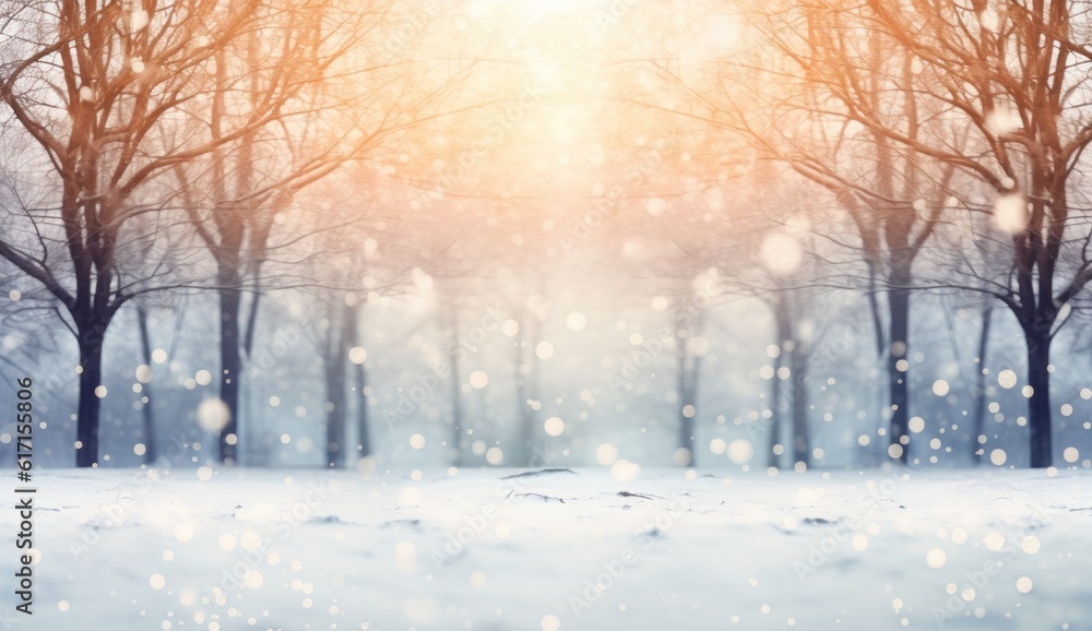 Winter snowy forest background. Illustration AI Generative Winter snowy forest background. Illustration AI Generative