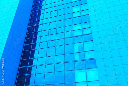 Banner, modern skyscrapers business office and residential buildings. Minimalism in urban architecture photography. Facade detail.