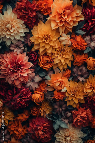 Flower backdrop, wallpaper, background, Generative AI