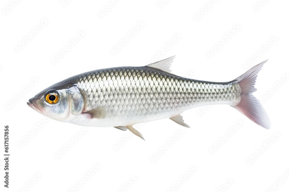 Silver Shark fish. Transparent background. generative AI Silver Shark fish. Transparent background. generative AI