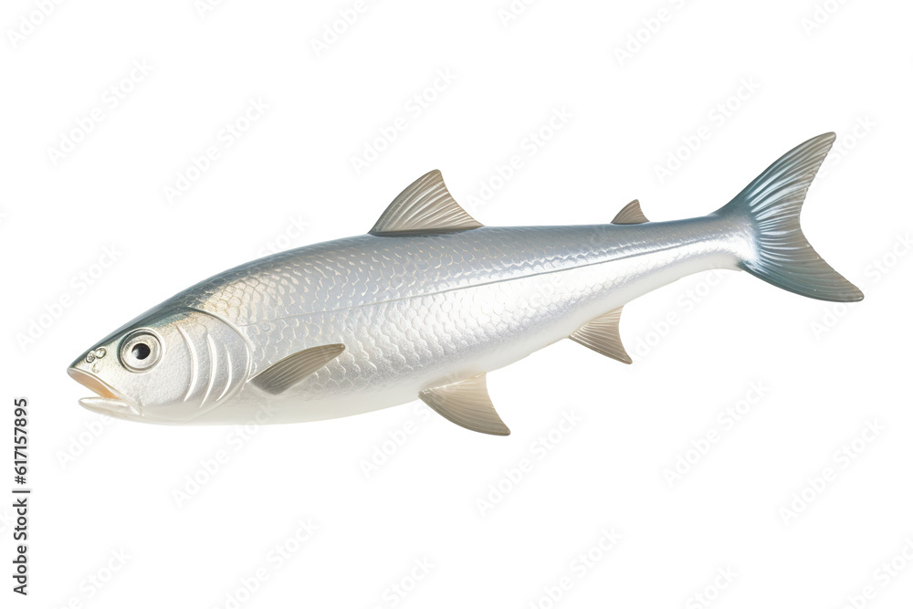 Silver Streak fish. Transparent background. generative AI Silver Streak fish. Transparent background. generative AI