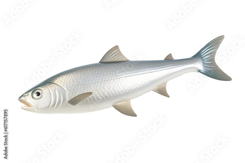 Silver Streak fish. Transparent background. generative AI