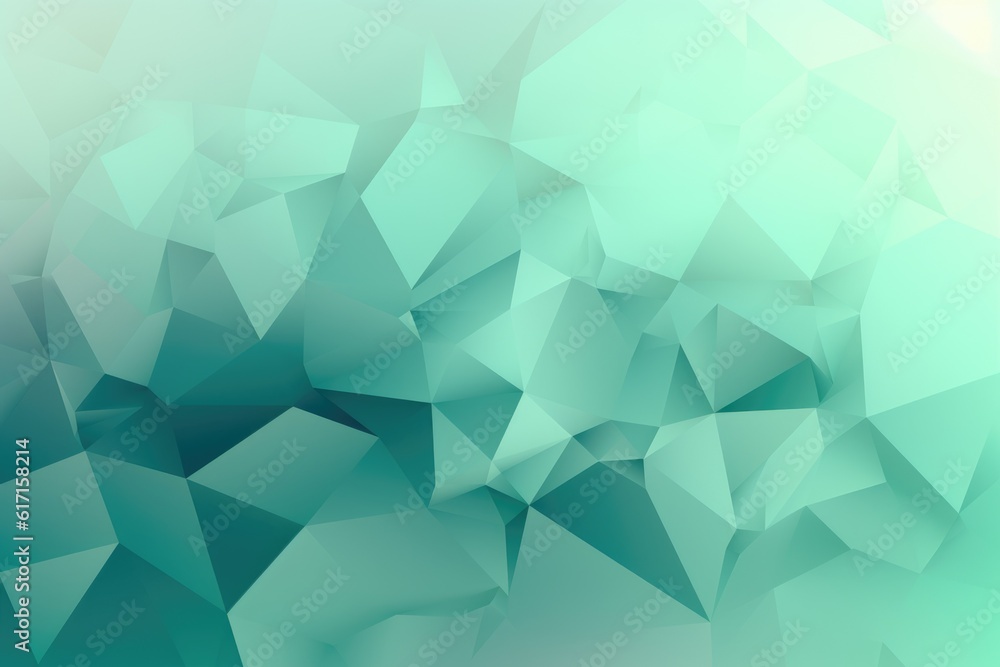 Abstract geometric mint polygon background. AI generative Abstract geometric mint polygon background. AI generative