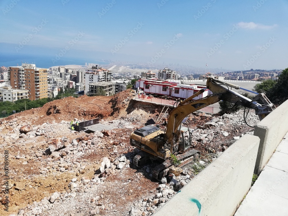 Fototapeta premium demolition of an building