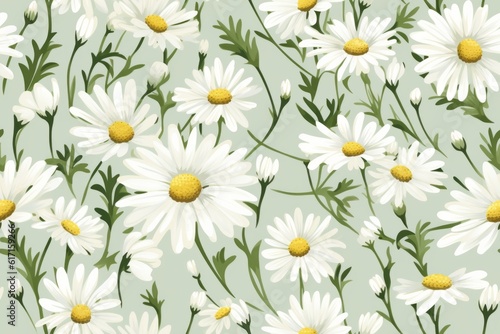 Daisy Delight  Charming Images of Blooming Daisies - Seamless Tile Background  Tiling Landscape  Tileable Image  Endless Repeating pattern