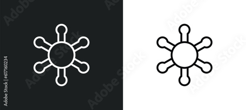 gods shield line icon in white and black colors. gods shield flat vector icon from gods shield collection for web  mobile apps and ui.