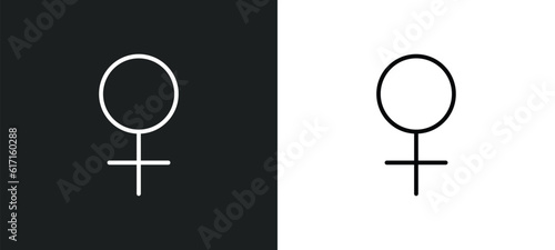 venus line icon in white and black colors. venus flat vector icon from venus collection for web, mobile apps and ui. photo
