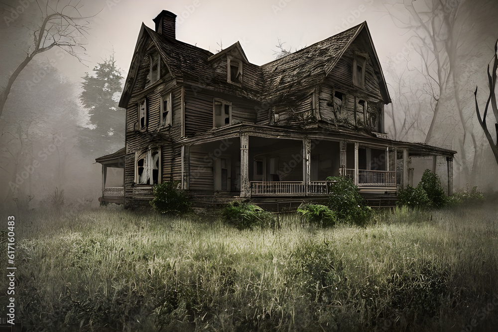 Obraz premium Decaying Homestead Images | High-Quality Photos of Abandoned and Dilapidated Rural Homes for Your Creative Projects