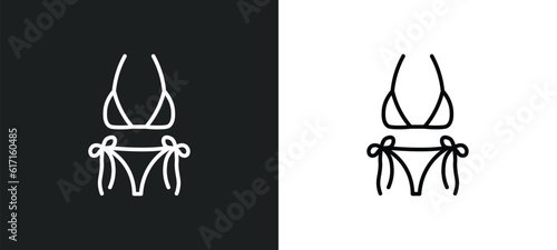 string bikini line icon in white and black colors. string bikini flat vector icon from string bikini collection for web  mobile apps and ui.