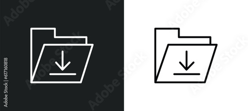 upload file line icon in white and black colors. upload file flat vector icon from upload file collection for web, mobile apps and ui.