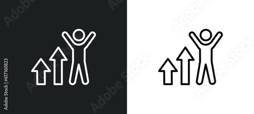 improve line icon in white and black colors. improve flat vector icon from improve collection for web, mobile apps and ui.