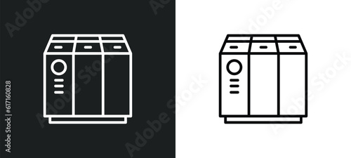 raid line icon in white and black colors. raid flat vector icon from raid collection for web, mobile apps and ui.