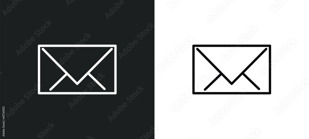 message closed envelope line icon in white and black colors. message closed envelope flat vector icon from message closed envelope collection for web, mobile apps and ui. message closed envelope line icon in white and black colors. message closed envelope flat vector icon from message closed envelope collection for web, mobile apps and ui.