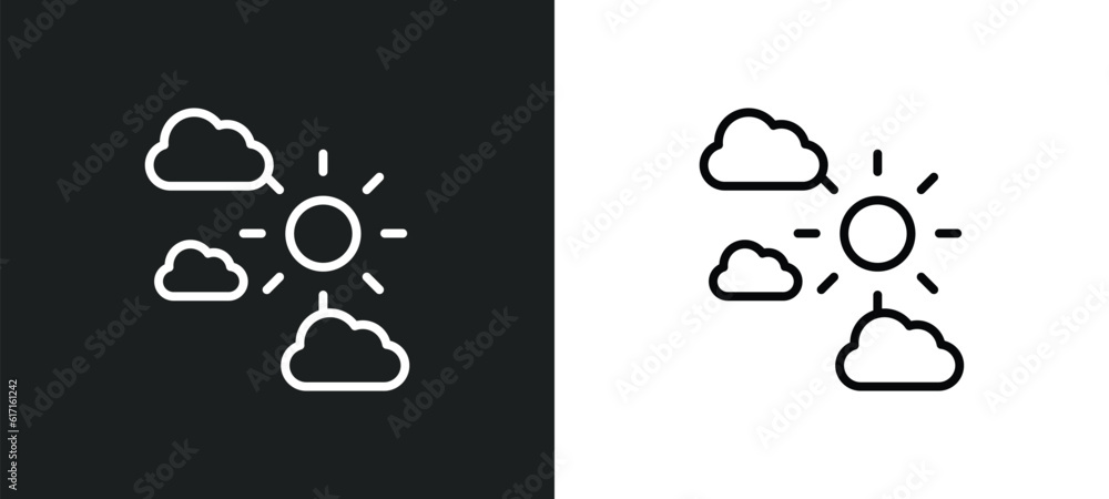 climate line icon in white and black colors. climate flat vector icon from climate collection for web, mobile apps and ui.