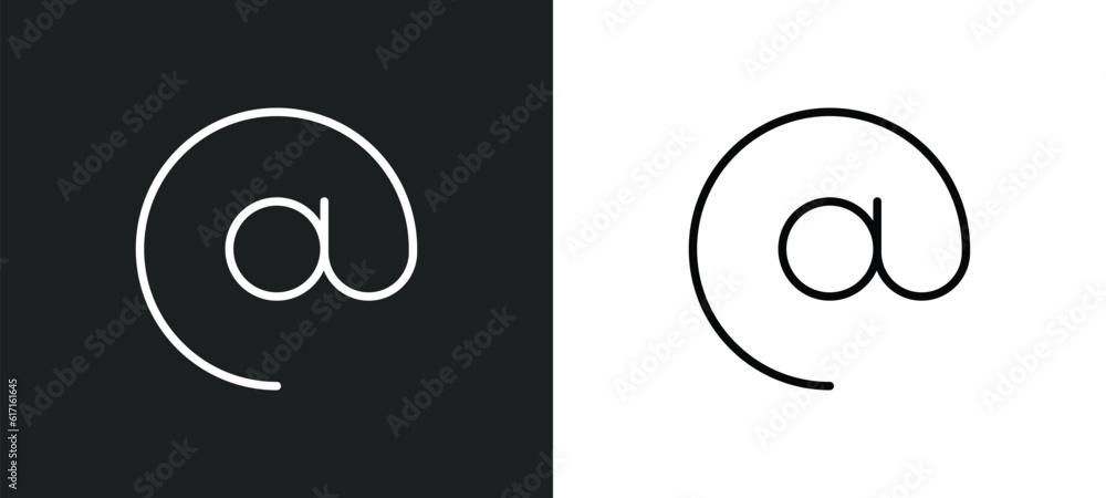 at line icon in white and black colors. at flat vector icon from at collection for web, mobile apps and ui. at line icon in white and black colors. at flat vector icon from at collection for web, mobile apps and ui.