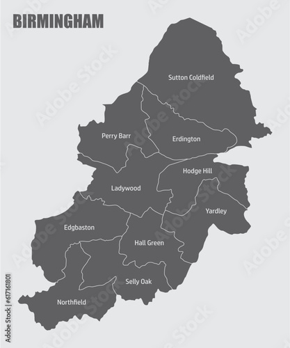 Birmingham administrative map