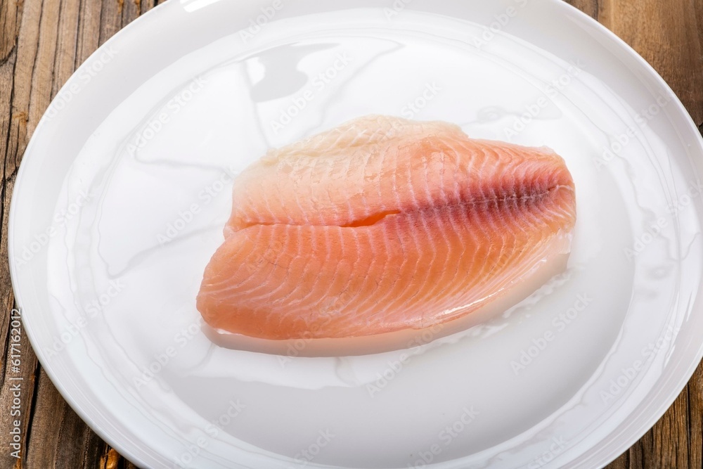 Artistry on a Plate: Close-Up of Fresh Tilapia Sashimi in 4K Resolution Artistry on a Plate: Close-Up of Fresh Tilapia Sashimi in 4K Resolution
