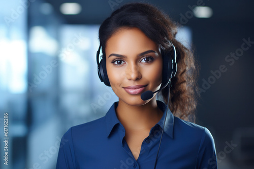 Helpdesk woman office ai generated