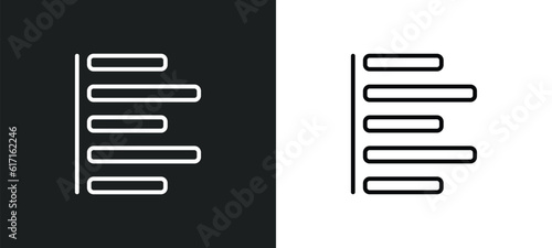 justified line icon in white and black colors. justified flat vector icon from justified collection for web, mobile apps and ui.