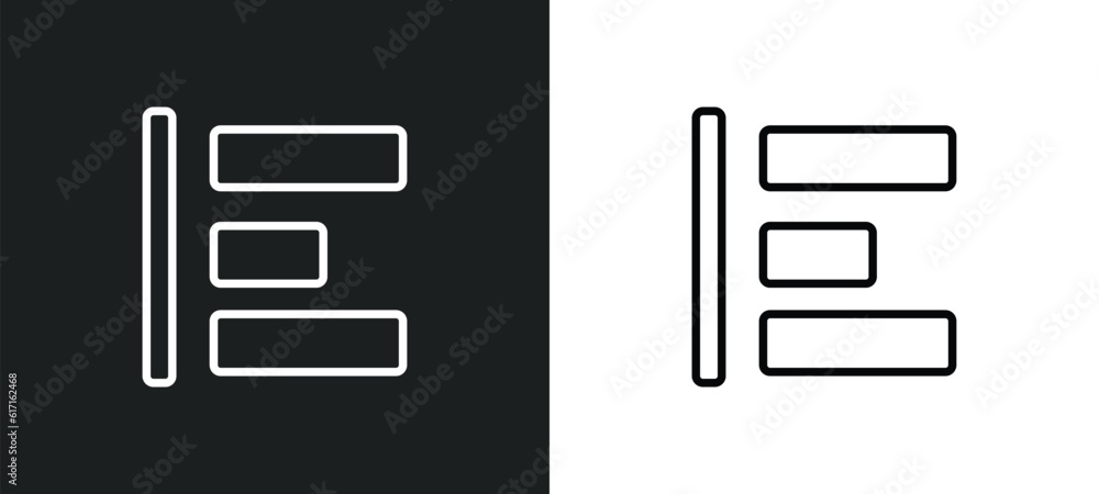 object alignment line icon in white and black colors. object alignment flat vector icon from object alignment collection for web, mobile apps and ui. object alignment line icon in white and black colors. object alignment flat vector icon from object alignment collection for web, mobile apps and ui.