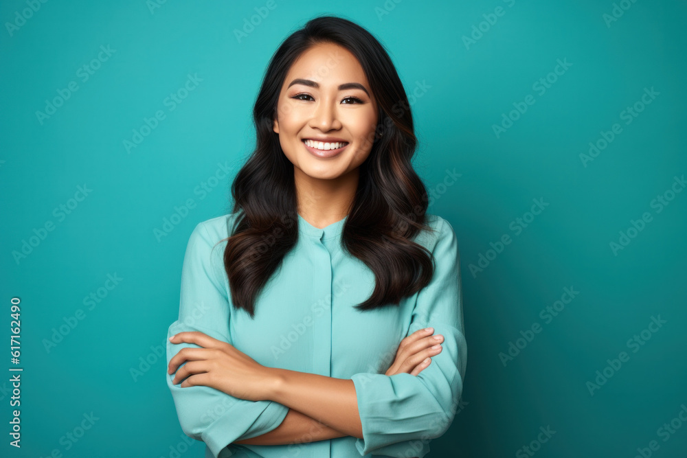 beautiful confident person in front of a background ai generated beautiful confident person in front of a background ai generated