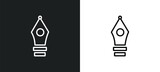 delete anchor point line icon in white and black colors. delete anchor point flat vector icon from delete anchor point collection for web, mobile apps and ui.
