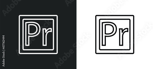 premier line icon in white and black colors. premier flat vector icon from premier collection for web, mobile apps and ui.