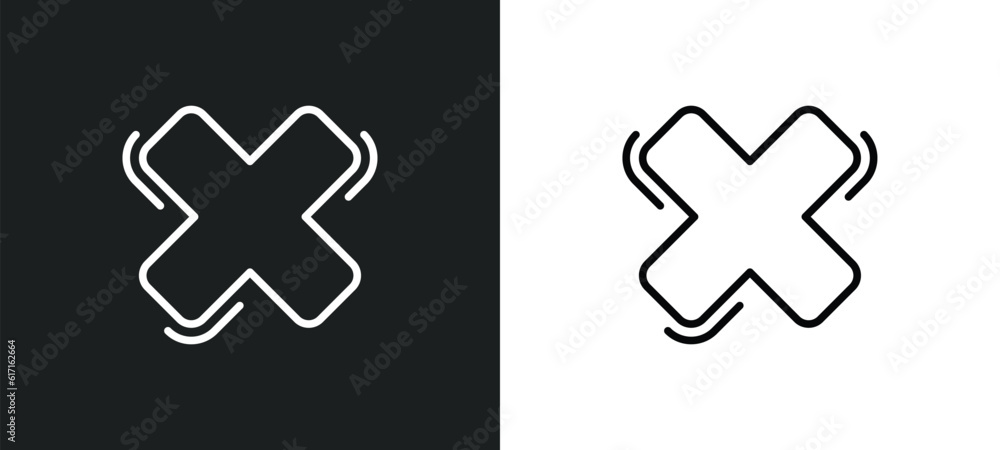 cross line icon in white and black colors. cross flat vector icon from cross collection for web, mobile apps and ui. cross line icon in white and black colors. cross flat vector icon from cross collection for web, mobile apps and ui.