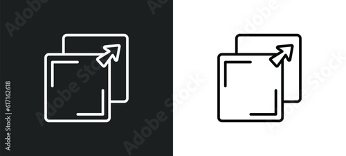 new tab button line icon in white and black colors. new tab button flat vector icon from new tab button collection for web, mobile apps and ui.