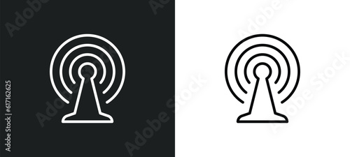 connection line icon in white and black colors. connection flat vector icon from connection collection for web, mobile apps and ui.