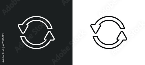 continuous line icon in white and black colors. continuous flat vector icon from continuous collection for web, mobile apps and ui.
