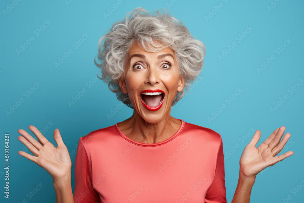 Beautiful person looking surprised ai generated Beautiful person looking surprised ai generated