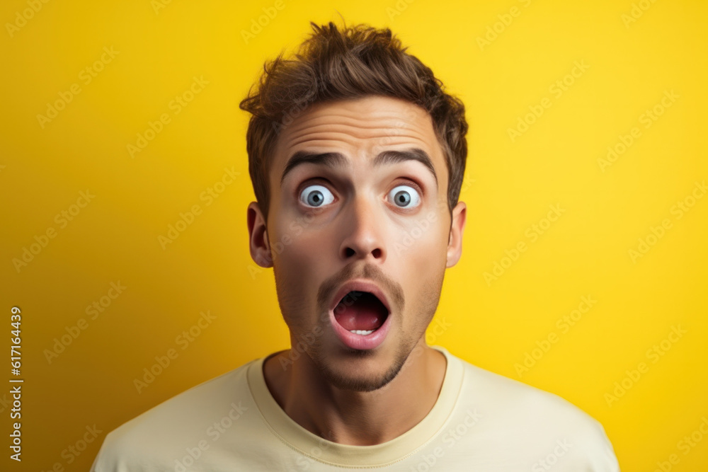 Beautiful person looking surprised ai generated Beautiful person looking surprised ai generated