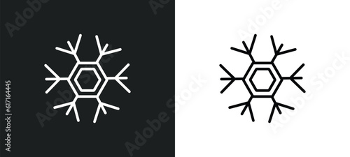 snow line icon in white and black colors. snow flat vector icon from snow collection for web, mobile apps and ui.